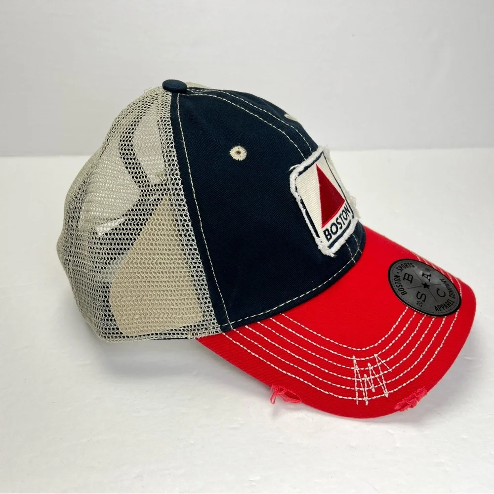 Citgo Boston Trucker Hat Boston Sports Apparel Navy Red Cap Snapback One Size - Picture 4 of 10